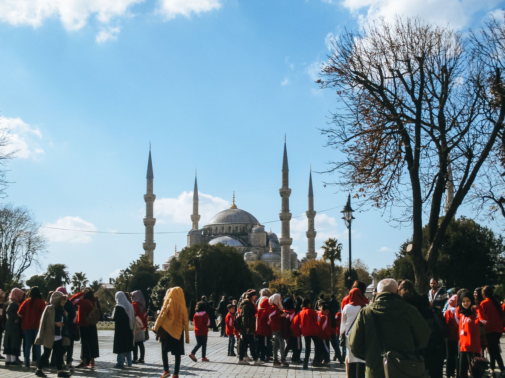 Historische Halbinsel Sultanahmet und Blaue Moschee in Istanbul